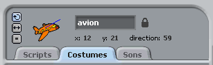 Coordonnées et direction d'un objet
