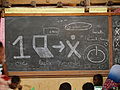 Drawn on Antintorona blackboard OLPC logo.JPG